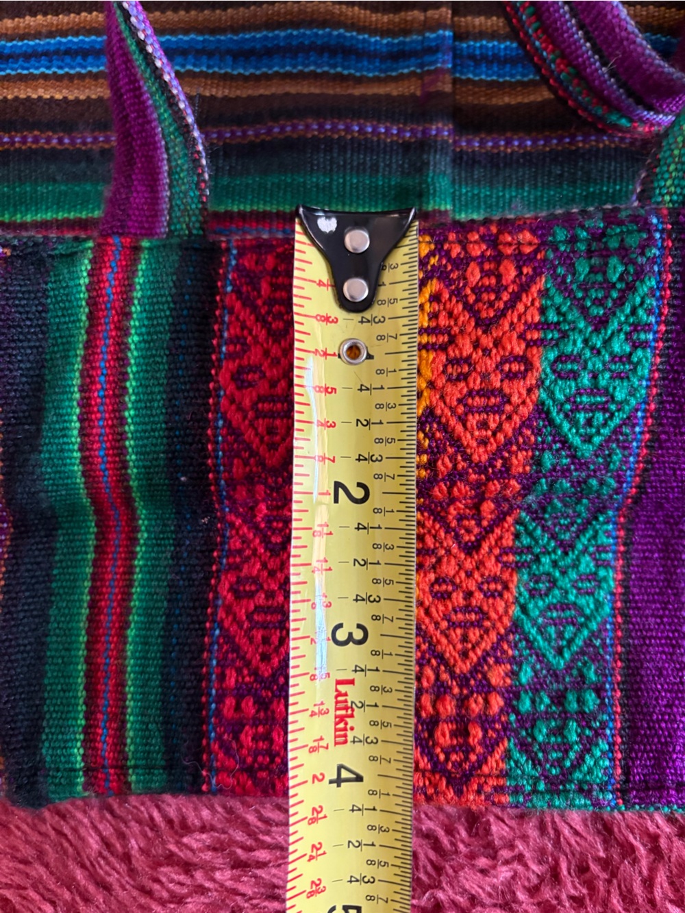 Vintage Handmade Peruvian Embroidered Backpack - Picture 7 of 7